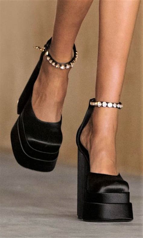 versace designer heels|versace chunky heels.